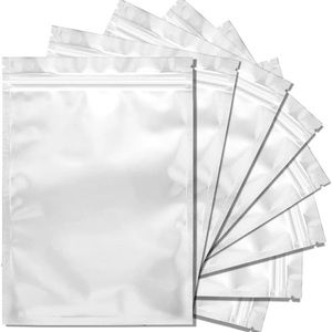 100 Pack Mylar Bags for Food Storage - 6 X 9 Inch Resealable Smell Proof Bags